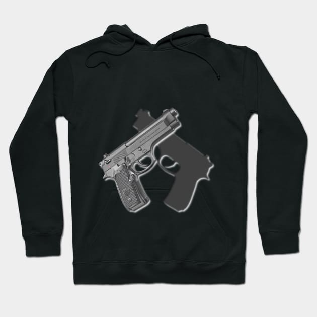 Weapons - HandGun - Beretta M92 - 412003 Hoodie by Semenov